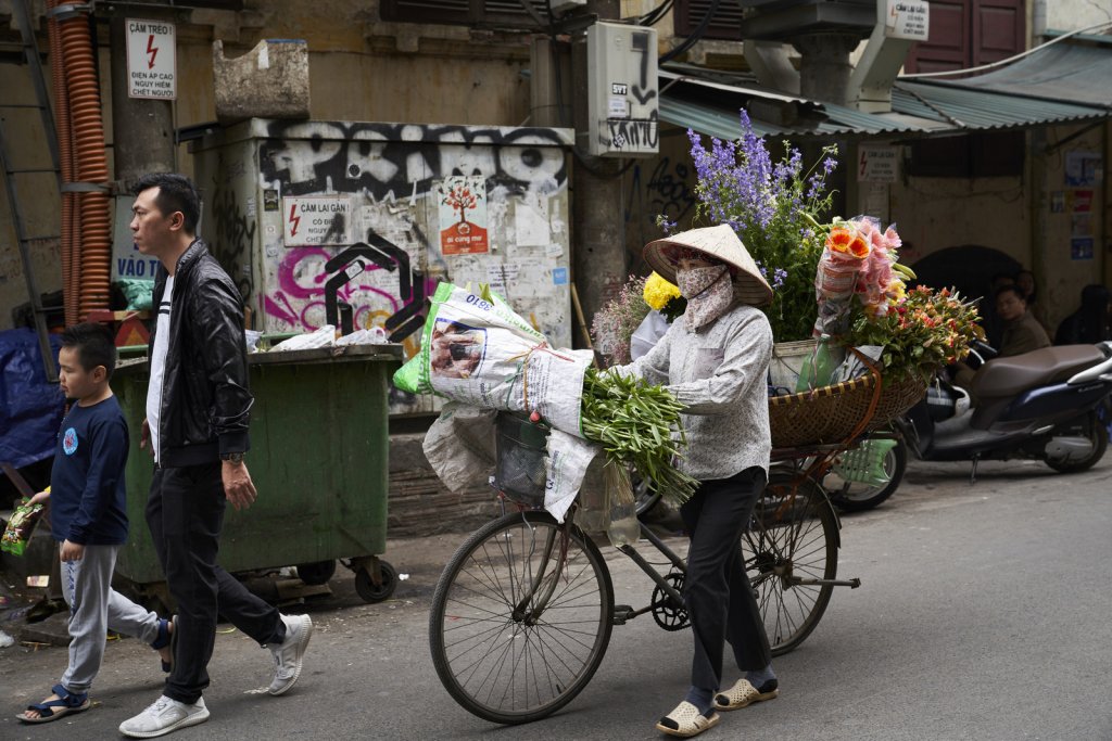 Blumenverkäuferin, Hanoi